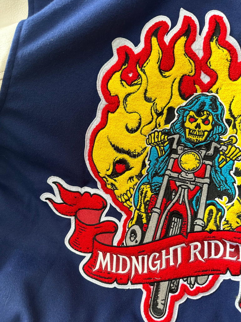 Midnight Riders Varsity Jacket - HOLLYWOODHUNNA