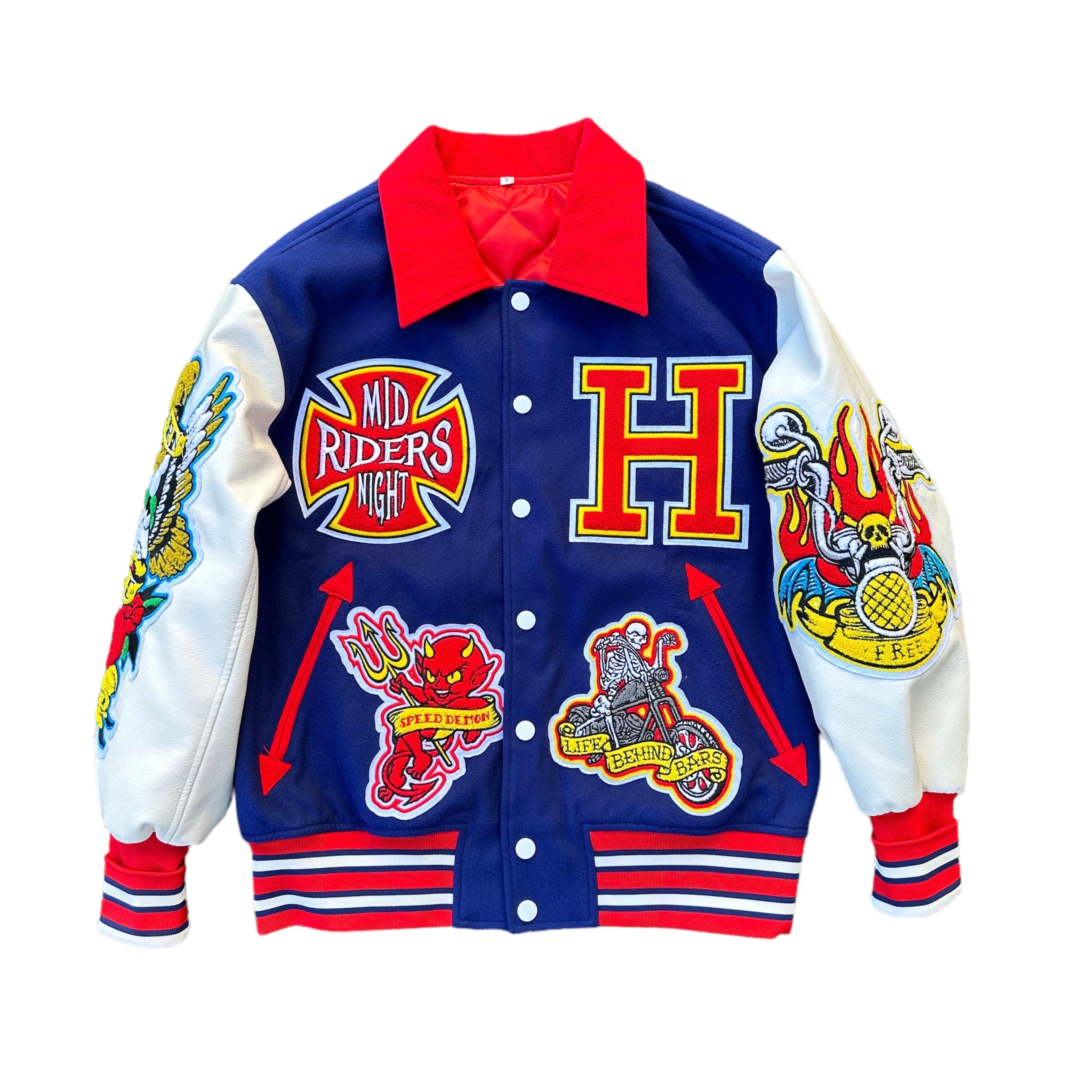 Midnight Riders Varsity Jacket - HOLLYWOODHUNNA