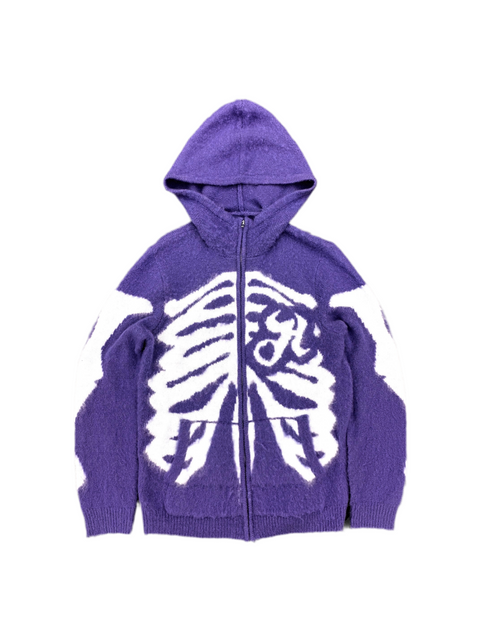 Purple Mohair Bone Hoodie