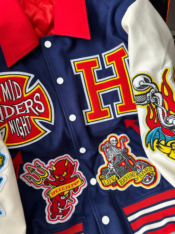 Midnight Riders Varsity Jacket - HOLLYWOODHUNNA