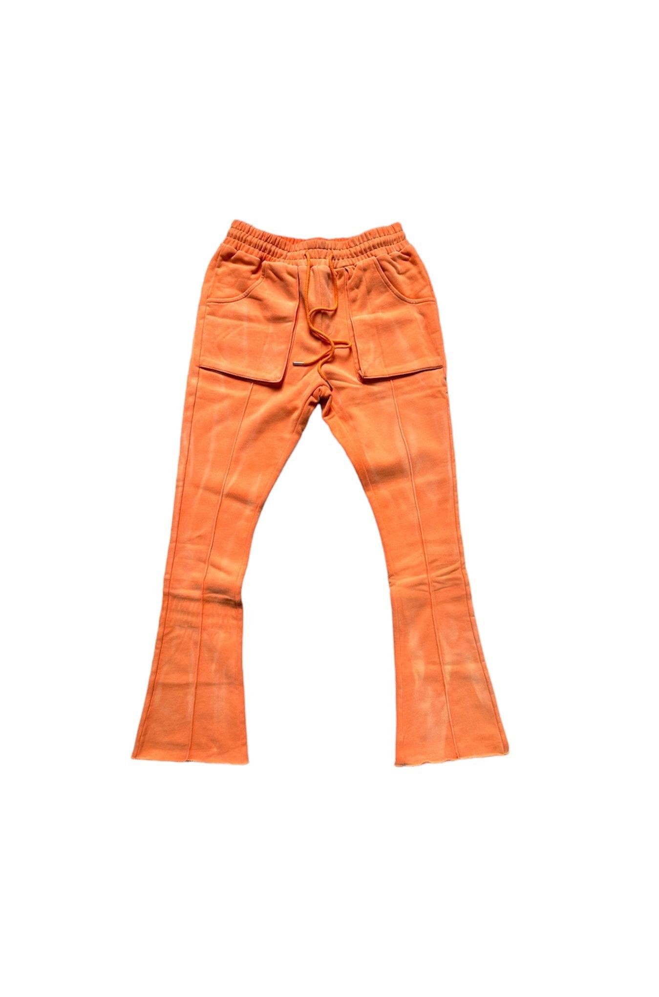 Orange Wash Sweatpants - HOLLYWOODHUNNA