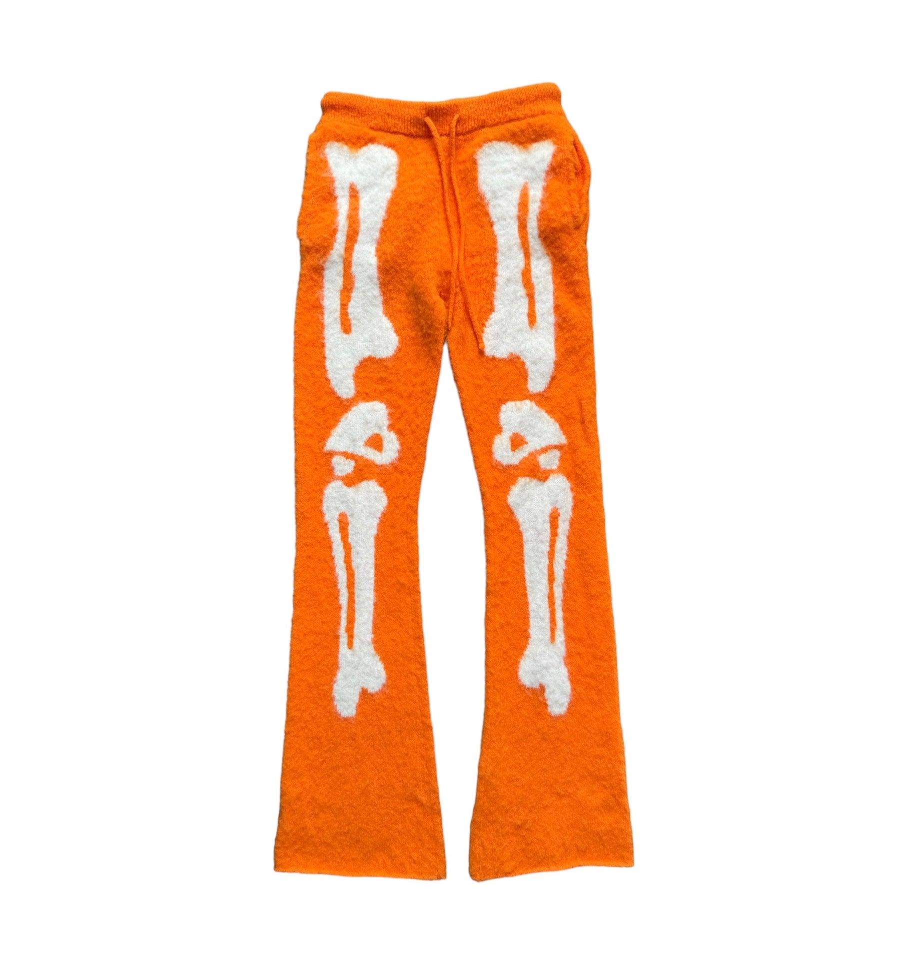 Orange Mohair Bone Pants - HOLLYWOODHUNNA
