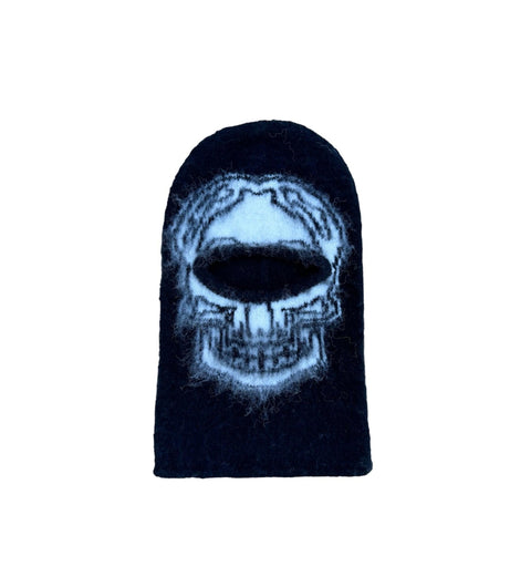 Black Mohair Bone Balaclava - HOLLYWOODHUNNA