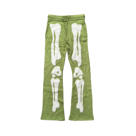Olive Green Mohair Bone Pants
