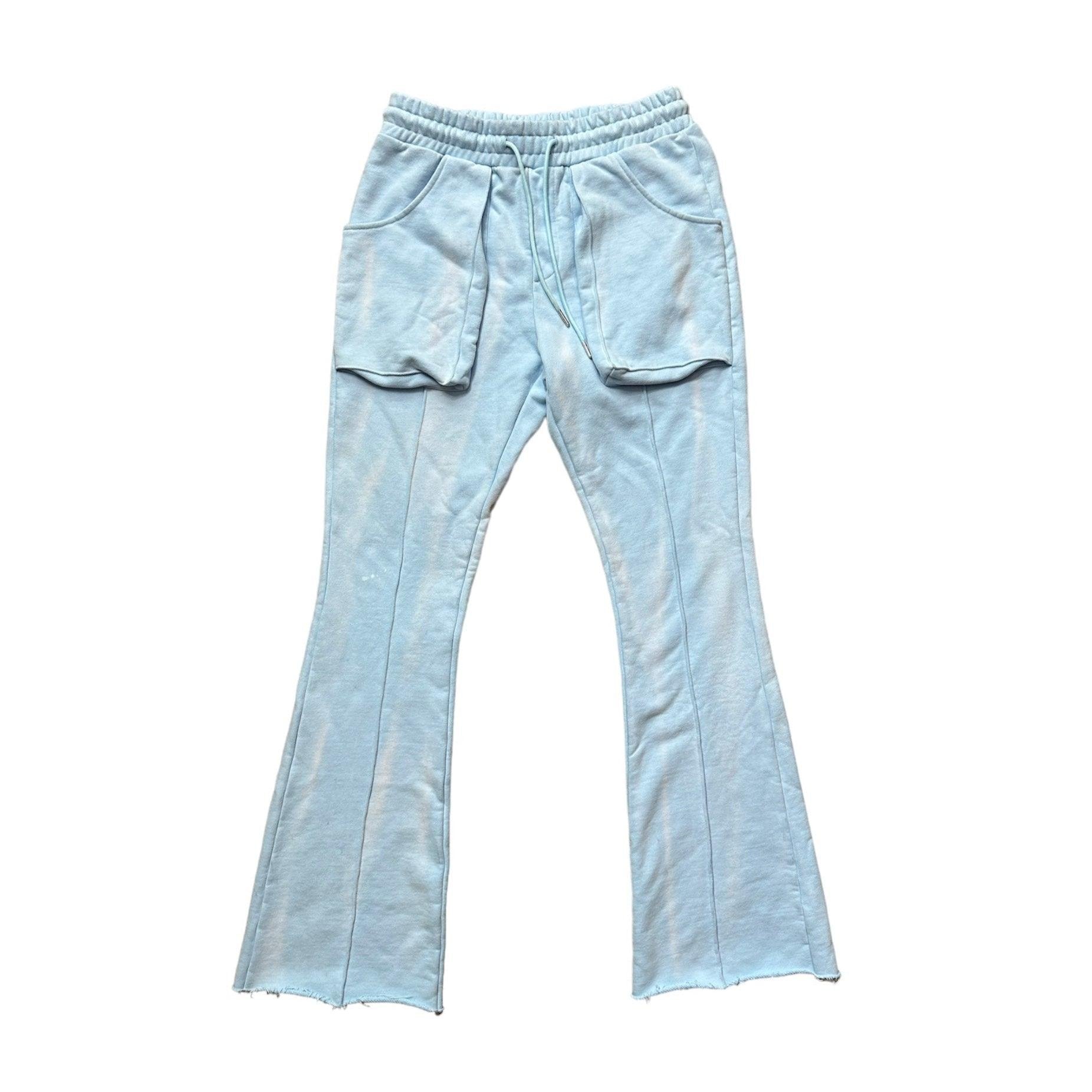 Baby Blue Wash Sweatpants - HOLLYWOODHUNNA