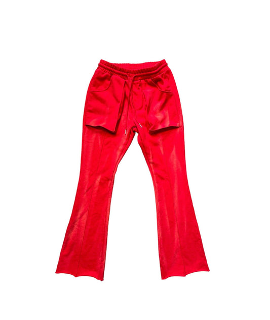 Red Wash Sweatpants - HOLLYWOODHUNNA
