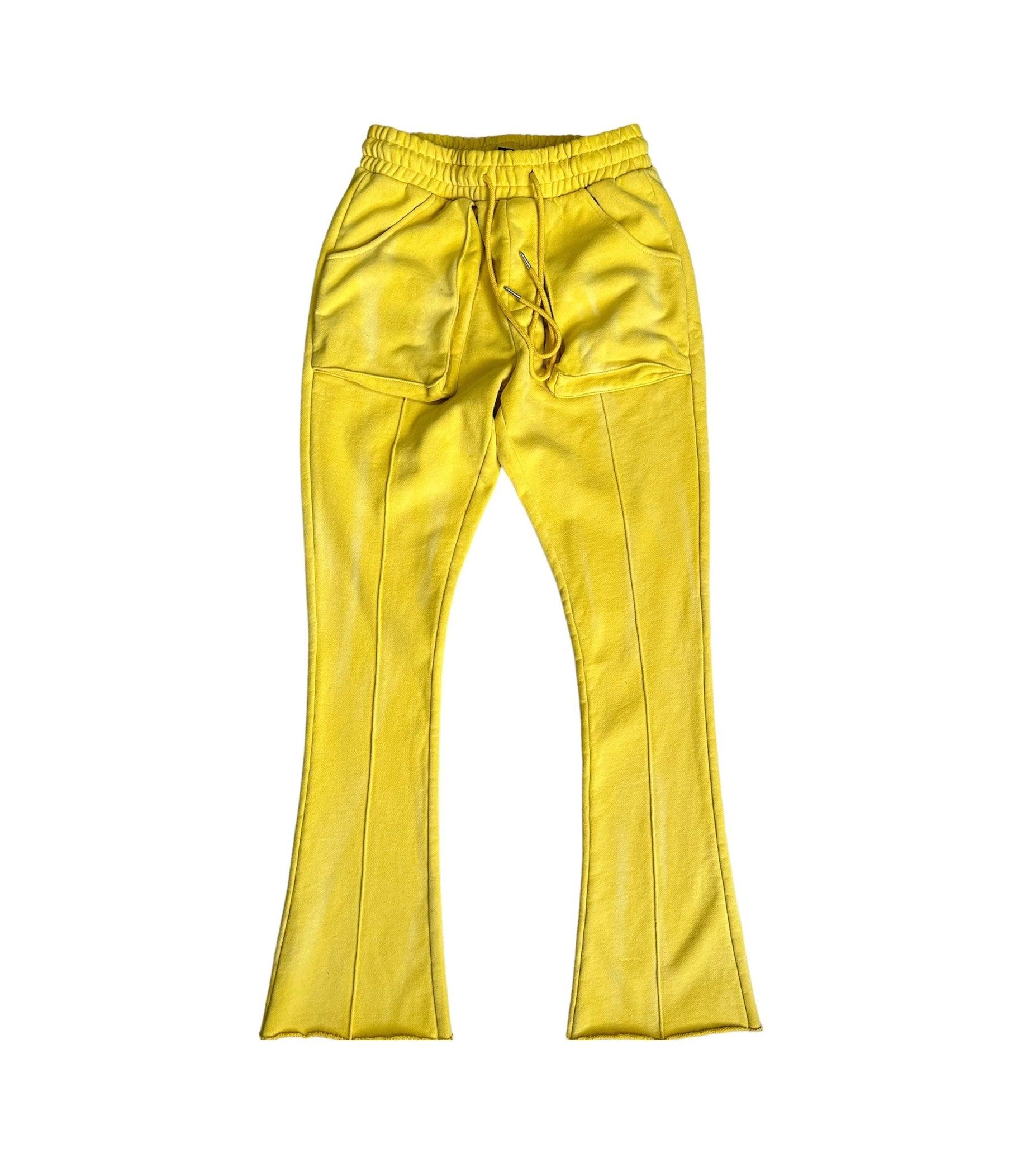 Yellow Washed Sweatpants - HOLLYWOODHUNNA