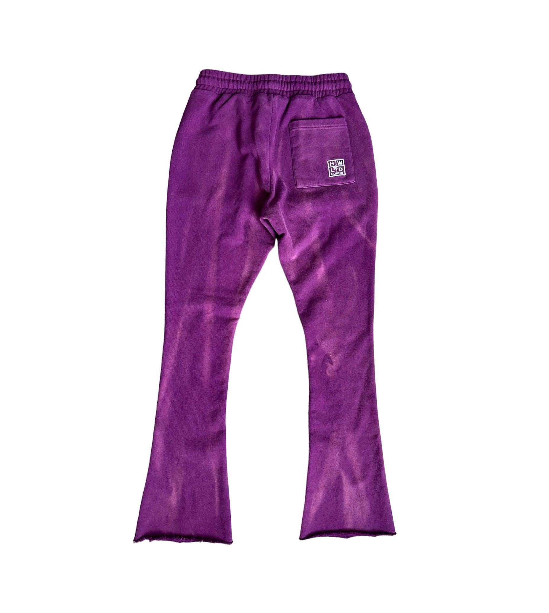 Purple Washed Sweatpants - HOLLYWOODHUNNA