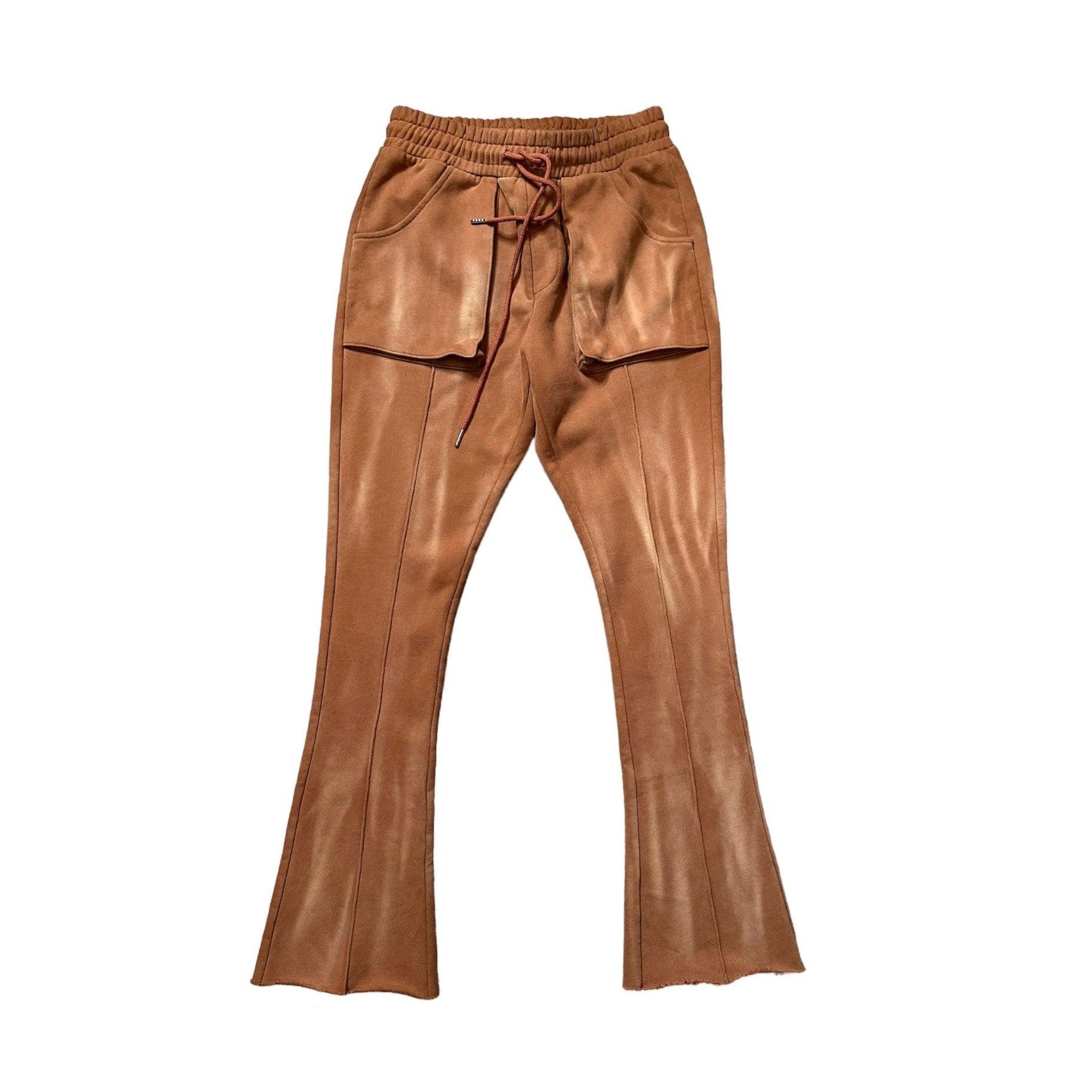 Brown Wash Sweatpants - HOLLYWOODHUNNA