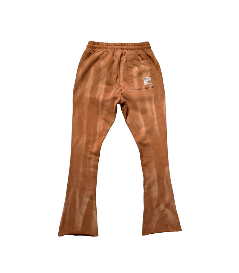 Brown Wash Sweatpants - HOLLYWOODHUNNA