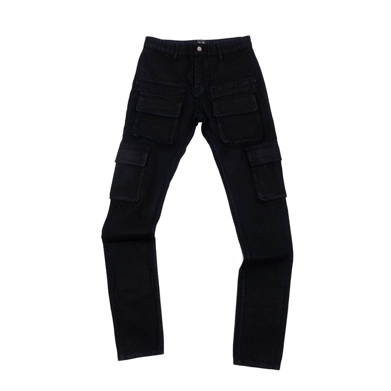 HOLLYWOODHUNNA 30 (S) / Black Cargo Denim Jeans