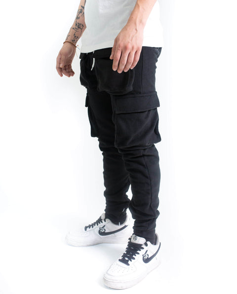 HOLLYWOODHUNNA Black Cargo Pants