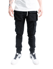 HOLLYWOODHUNNA Black Cargo Pants