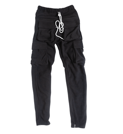 HOLLYWOODHUNNA Black Cargo Pants