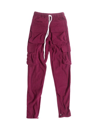 HOLLYWOODHUNNA Burgundy Cargo Pants