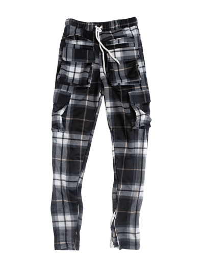 HOLLYWOODHUNNA Flannel Cargo Pants