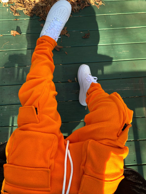 HOLLYWOODHUNNA Orange Cargo Pants