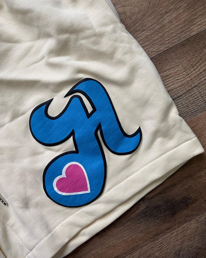 Cream Bop Shorts - HOLLYWOODHUNNA