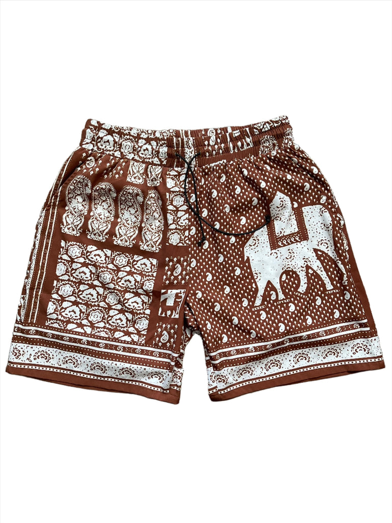 Brown Egyptian Shorts - HOLLYWOODHUNNA