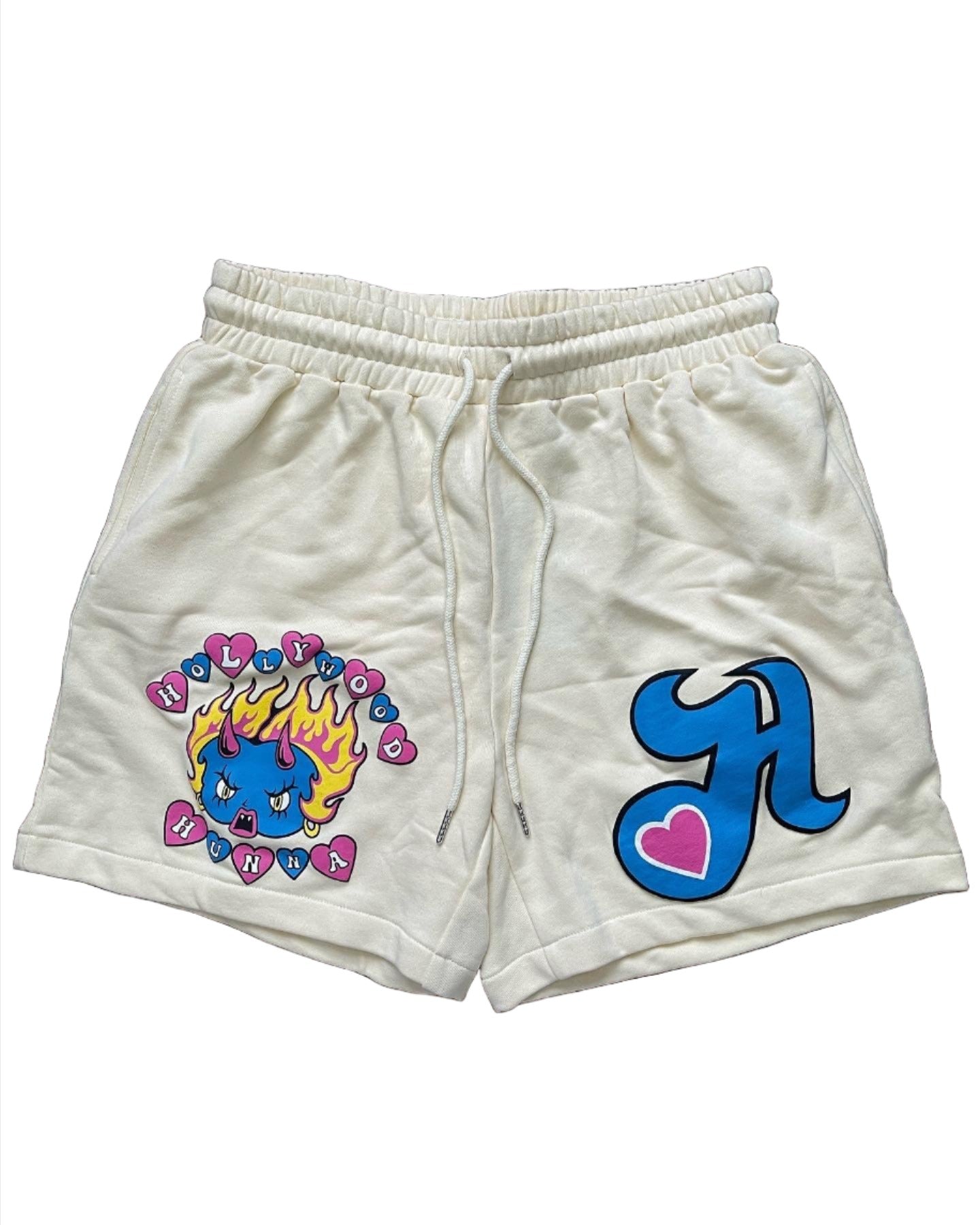 Cream Bop Shorts - HOLLYWOODHUNNA